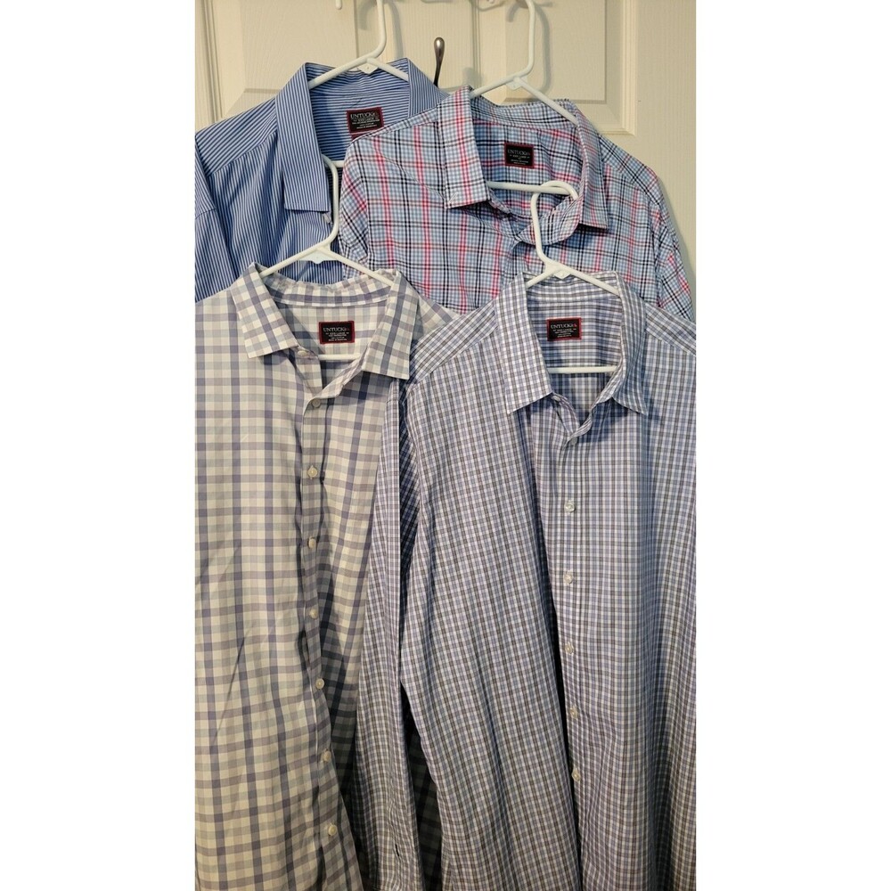 UNTUCKit Men's Blue and Light Blue Plaid & Check Button-Down Shirts (4 Pack)